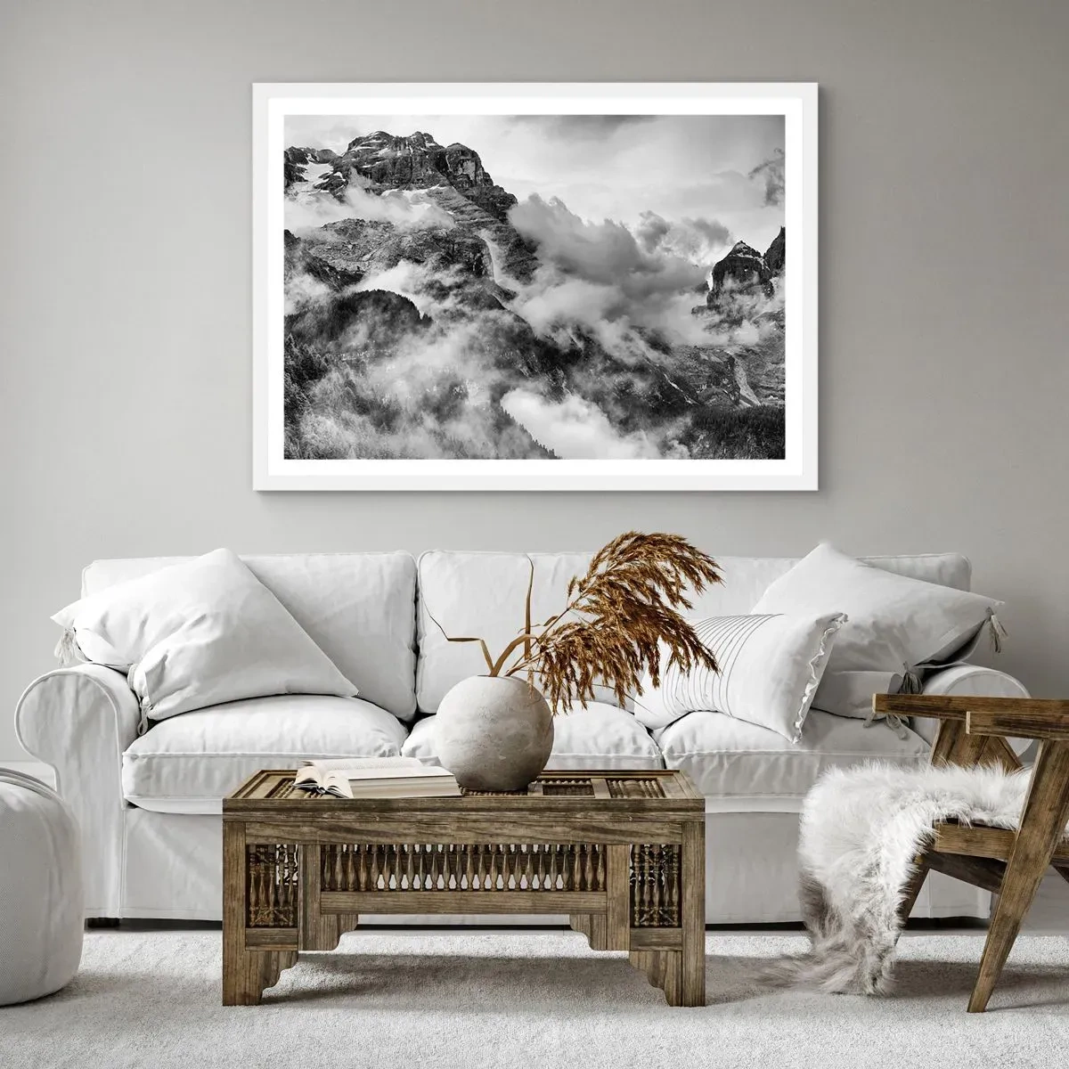 Póster en marco blanco - Hermoso y cruel - 100x70 cm