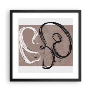 Póster en marco negro - Composición: la búsqueda de la plenitud - 40x40 cm