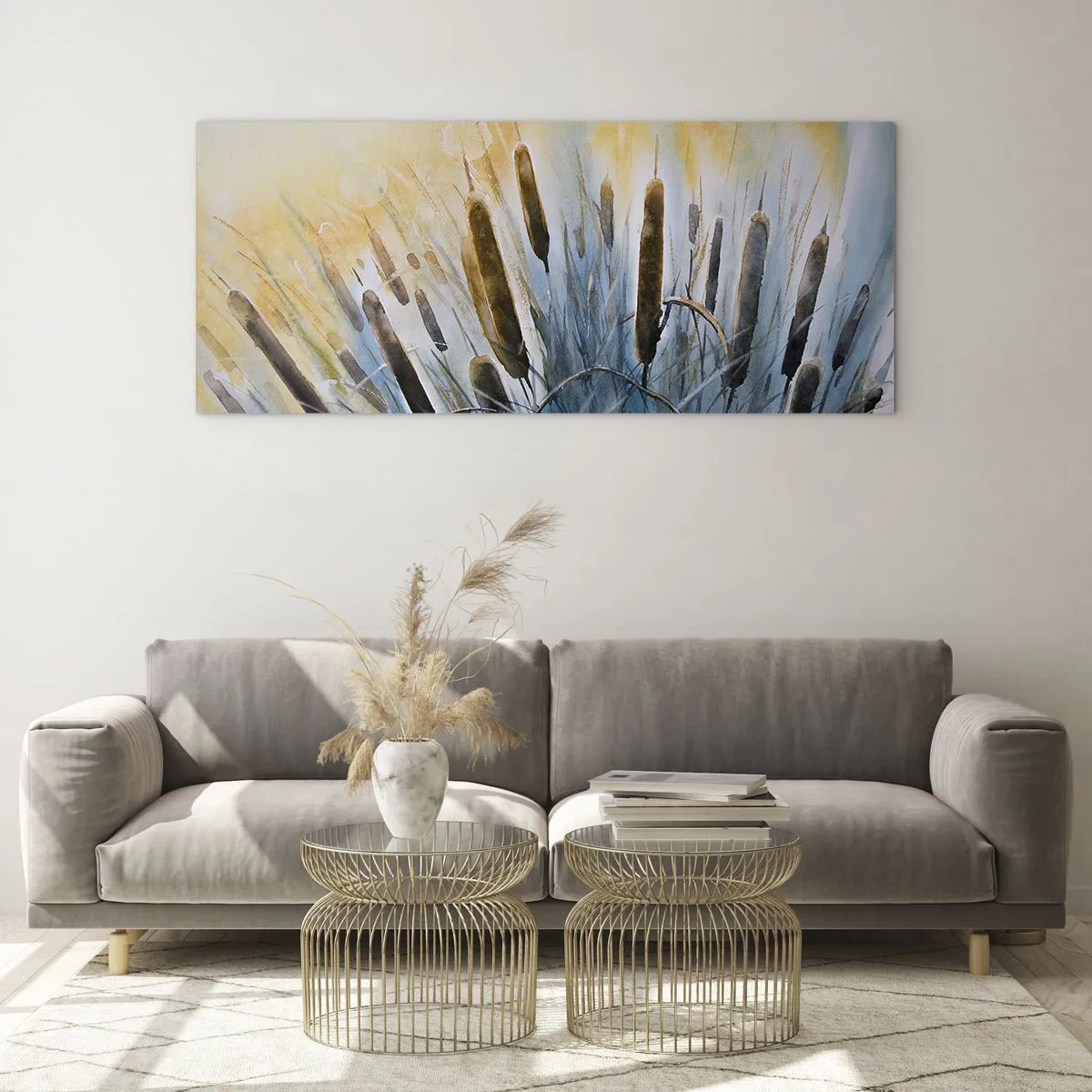 Cuadro sobre vidrio - Impresiones sobre Vidrio - El frío del agua, el calor del sol - 100x40 cm