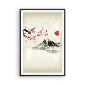 Póster en marco negro - Enamórate de Japón - 61x91 cm