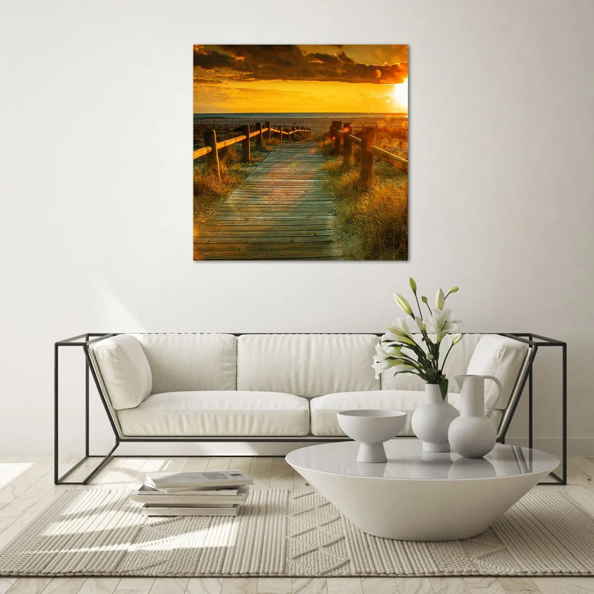 Cuadro sobre vidrio - Impresiones sobre Vidrio - Bañado en oro viejo - 40x40 cm