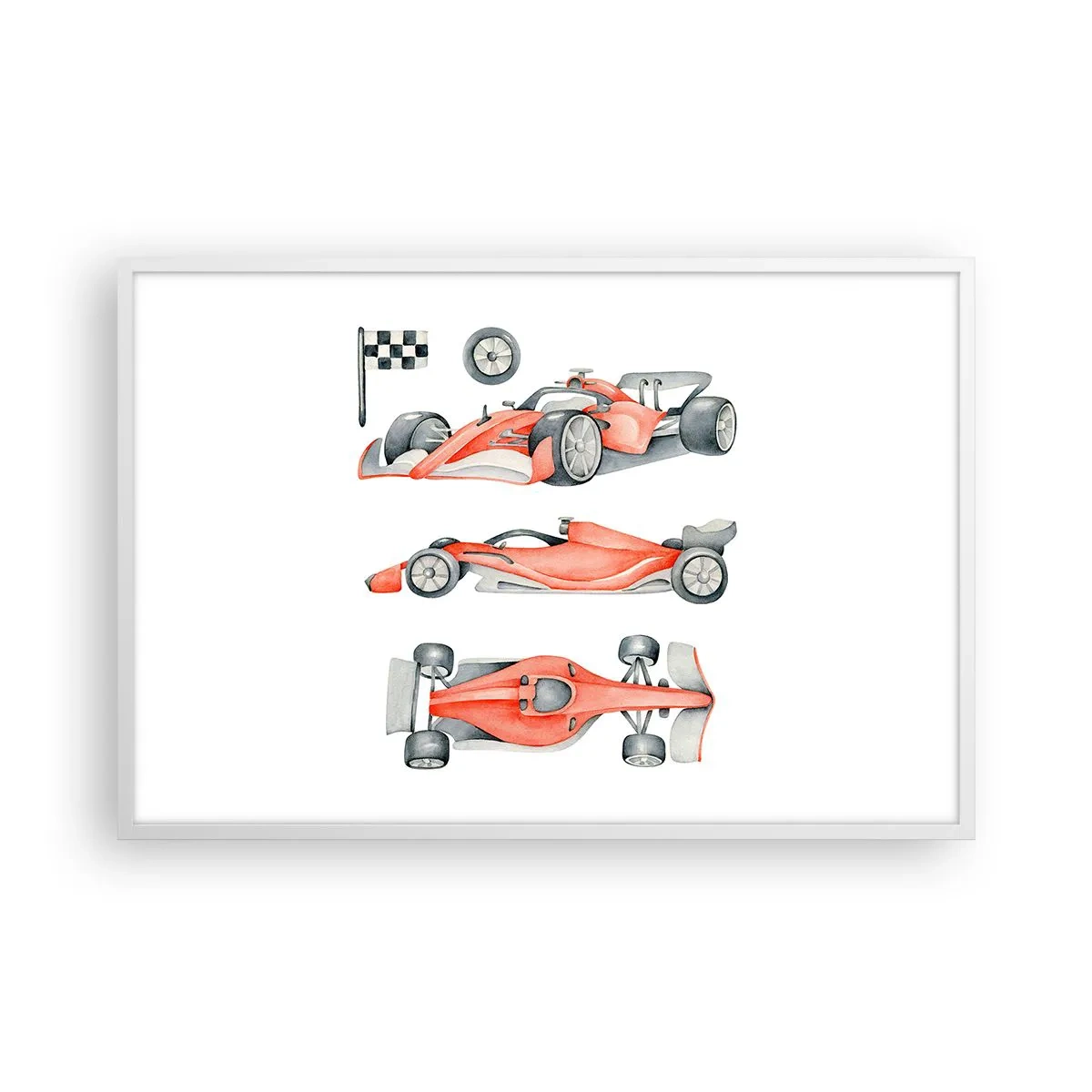 Póster en marco blanco - Para alcanzar un sueño - 91x61 cm