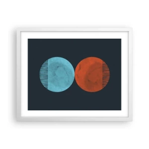 Póster en marco blanco - ¿Solo geometría? - 50x40 cm