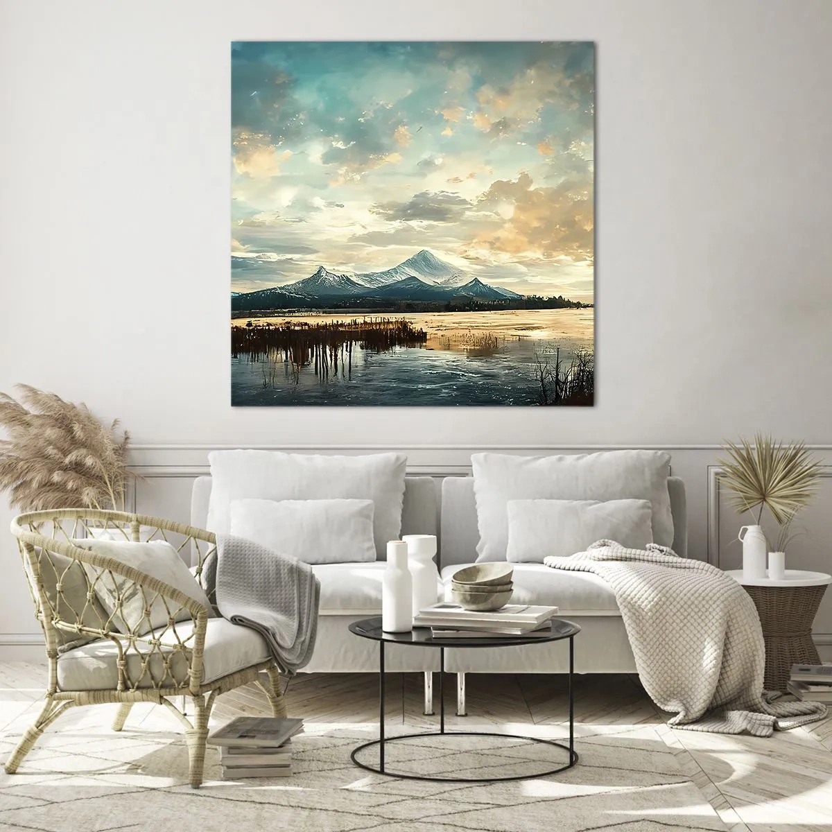 Cuadro sobre vidrio - Impresiones sobre Vidrio - Bajo la protección del cielo - 50x50 cm