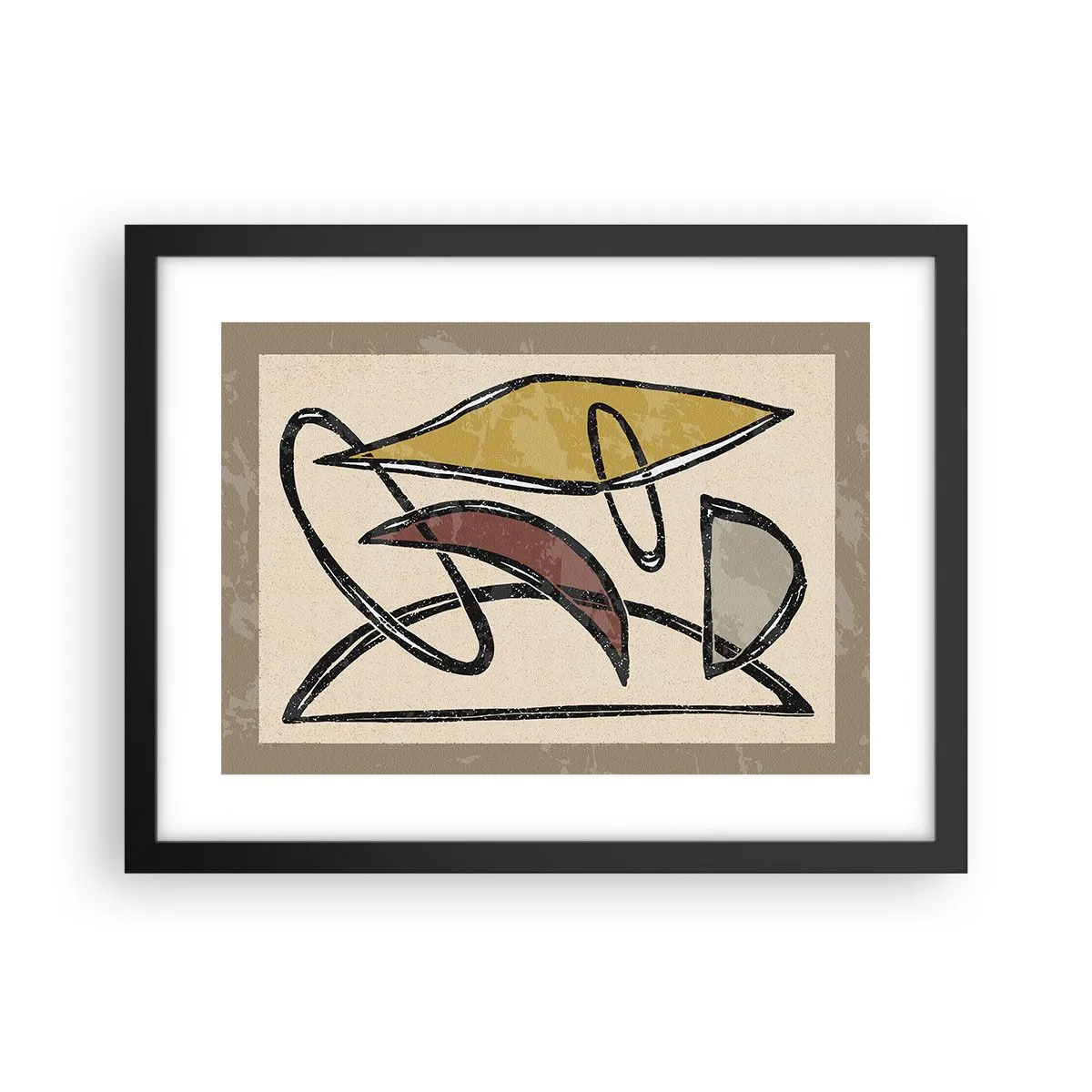 Póster en marco negro - Verticales y niveles - 40x30 cm