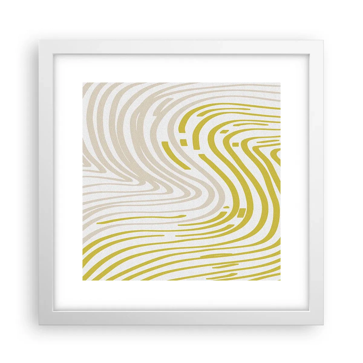 Póster en marco blanco - Composición curvada - 30x30 cm