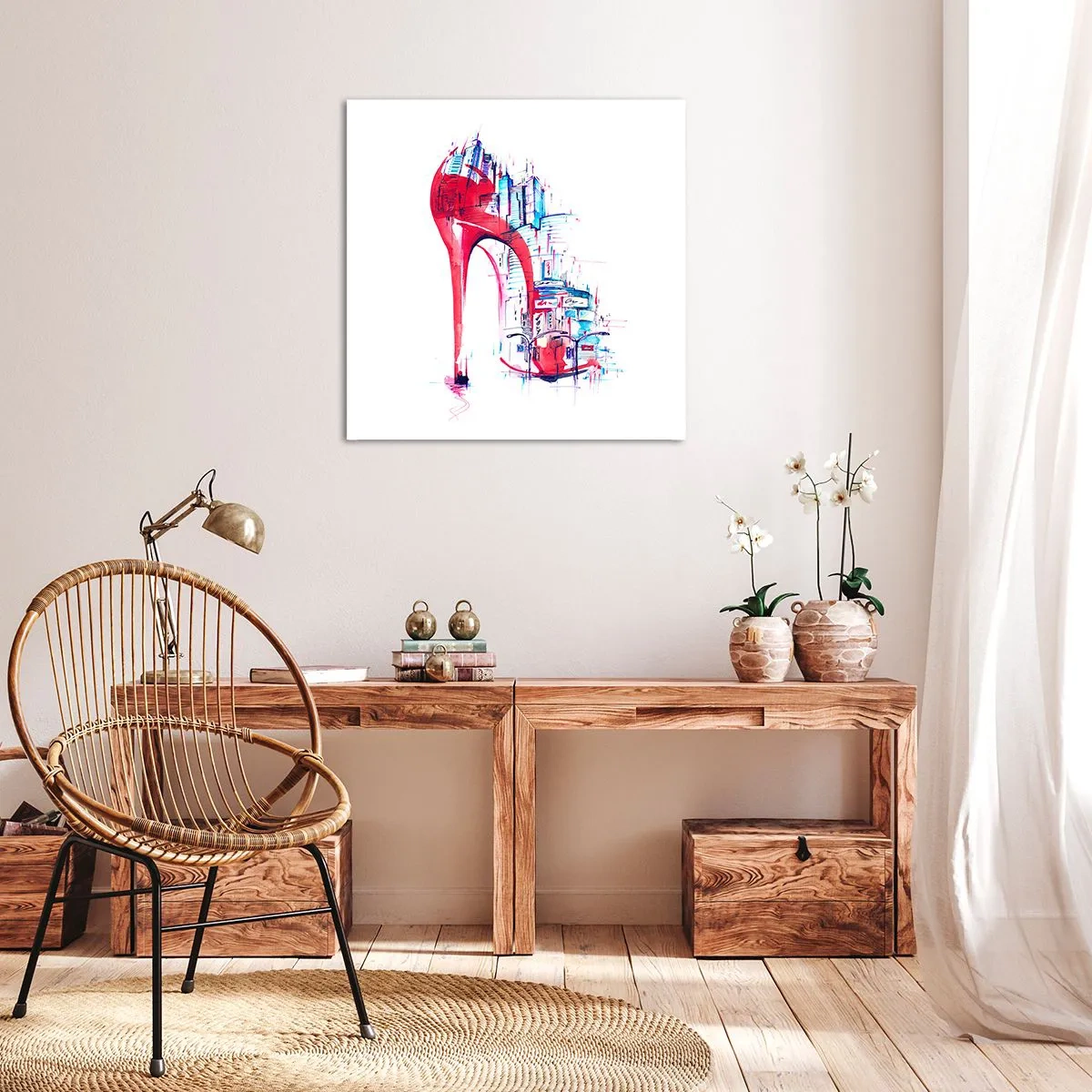 Cuadro sobre lienzo - Impresión de Imagen - Elegancia metropolitana - 30x30 cm