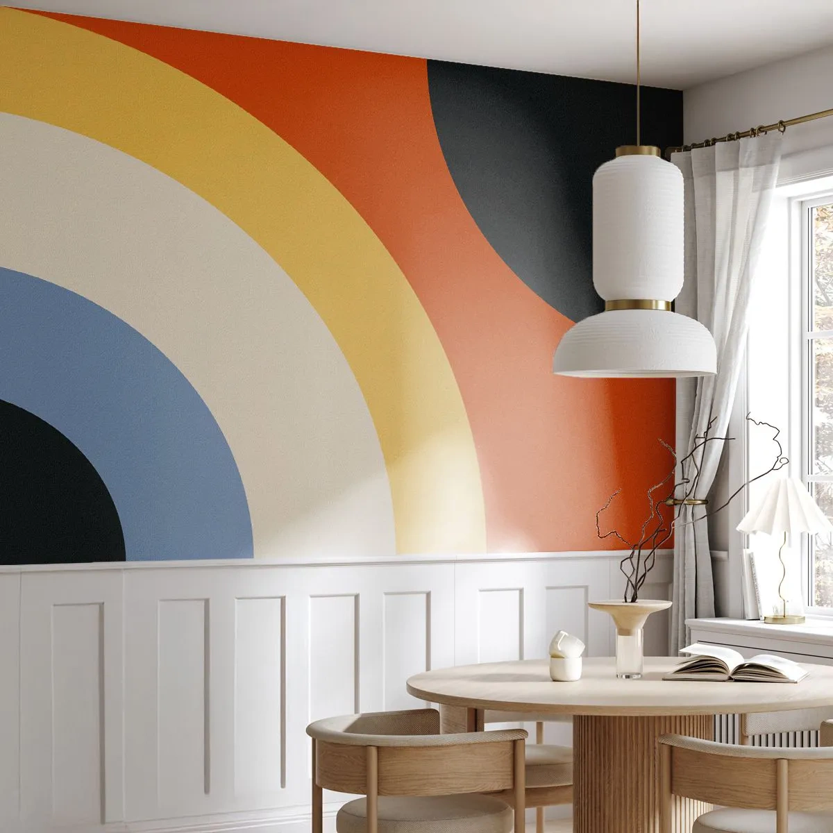 Fotomural Premium Canvas - Círculo sobre círculo - Abstracción, Pedazo, Arte Moderno - 350x256 cm