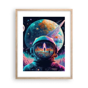 Póster en marco roble claro - Sueños de niño - 40x50 cm