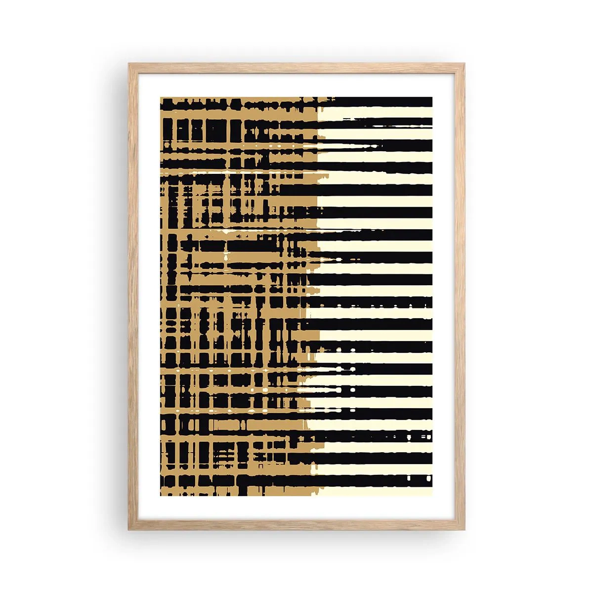 Póster en marco roble claro - Abstracción arquitectónica - 50x70 cm
