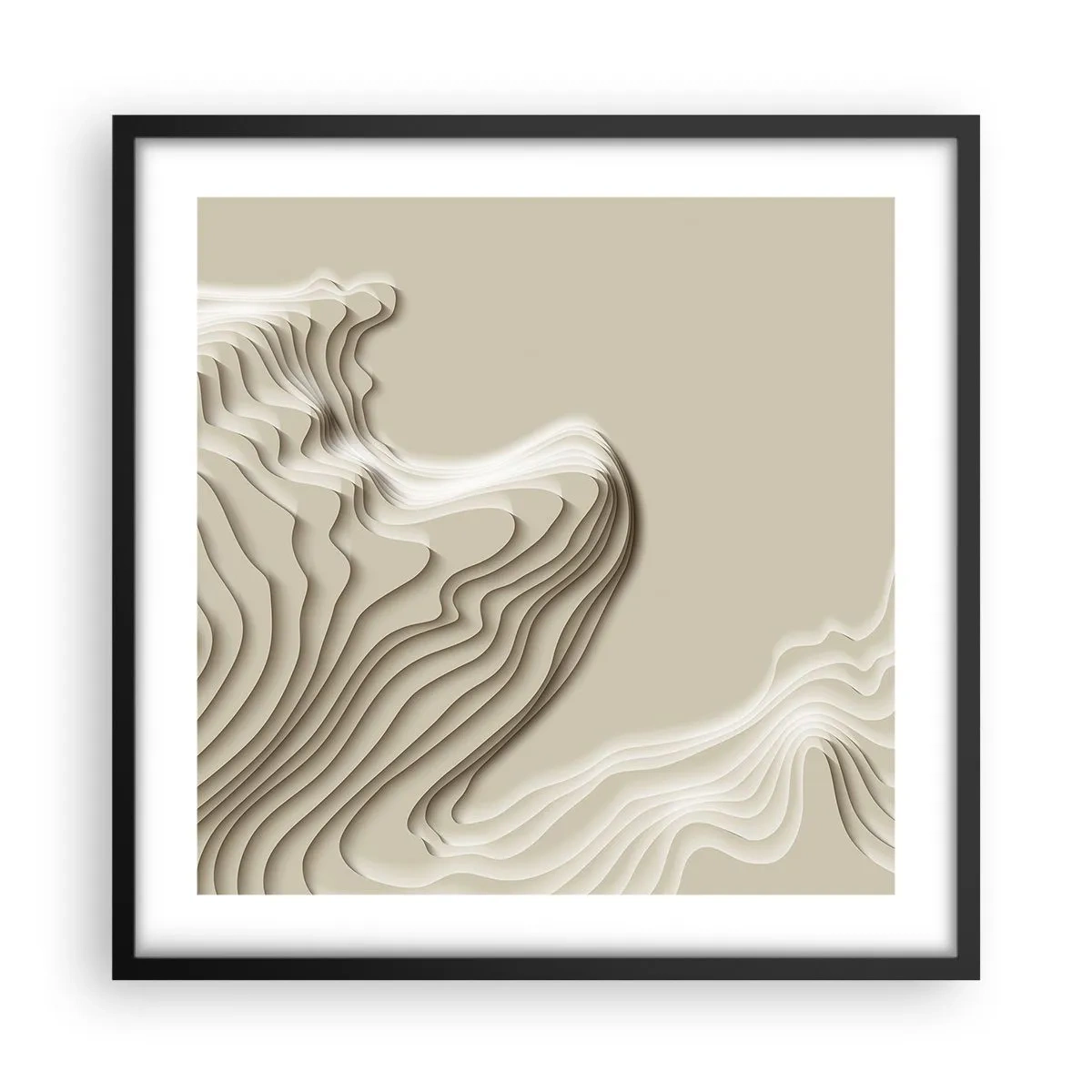 Póster en marco negro - Topografía del arte - 50x50 cm