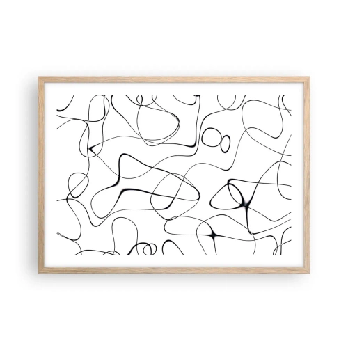 Póster en marco roble claro - Los caminos de la vida, las vicisitudes del destino - 70x50 cm