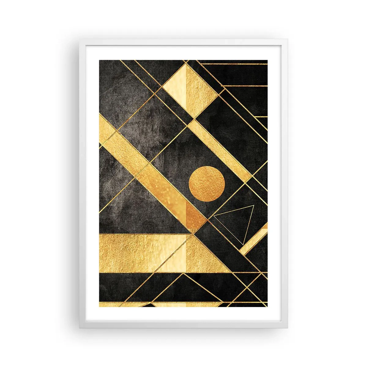 Póster en marco blanco - Sol del desierto - 50x70 cm