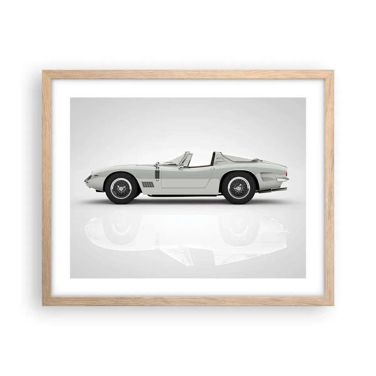 Póster en marco roble claro - Una promesa de diversión - 50x40 cm