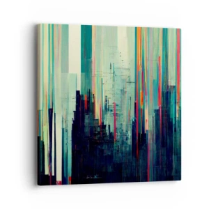 Cuadro sobre lienzo - Impresión de Imagen - Ciudad futurista - 40x40 cm