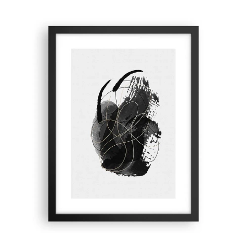 Póster en marco negro - Salió de la negrura - 30x40 cm