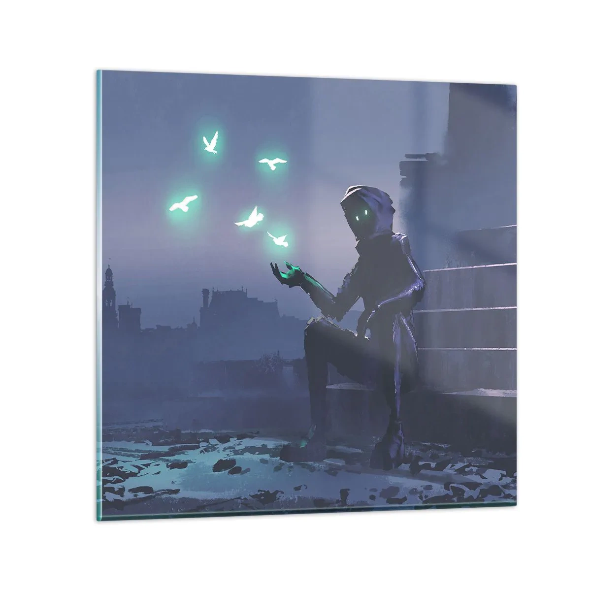 Cuadro sobre vidrio - Impresiones sobre Vidrio - La vida volverá - 40x40 cm