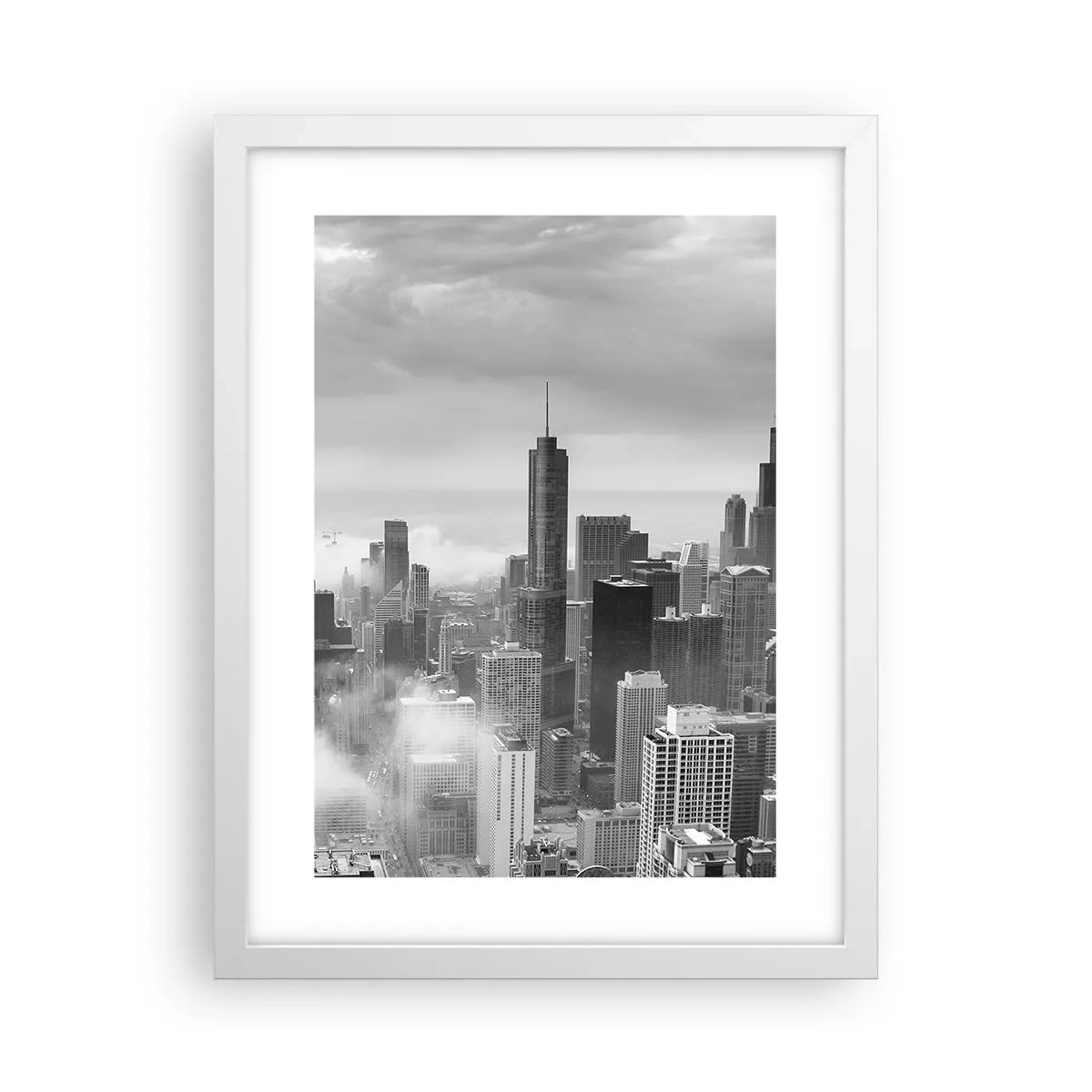 Póster en marco blanco - Paisaje americano - 30x40 cm