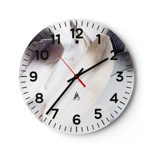 Reloj de pared - Reloj de vidrio - Casi angelical - 30x30 cm