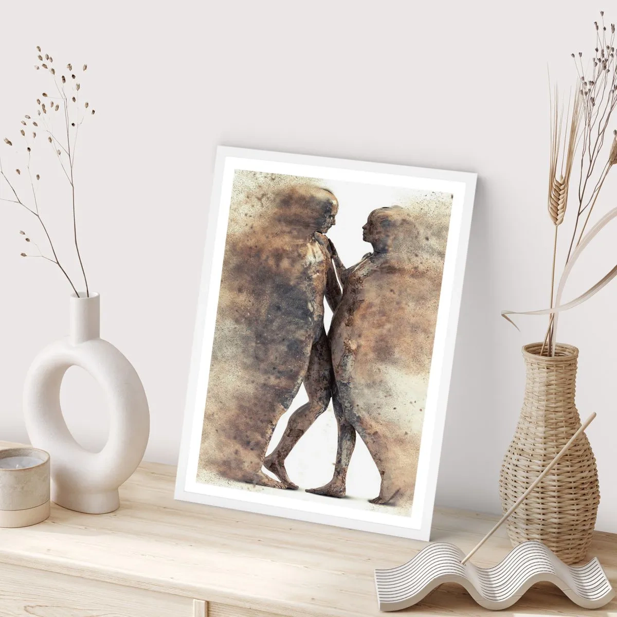 Póster en marco blanco - Del polvo resurgieron para amar - 70x100 cm