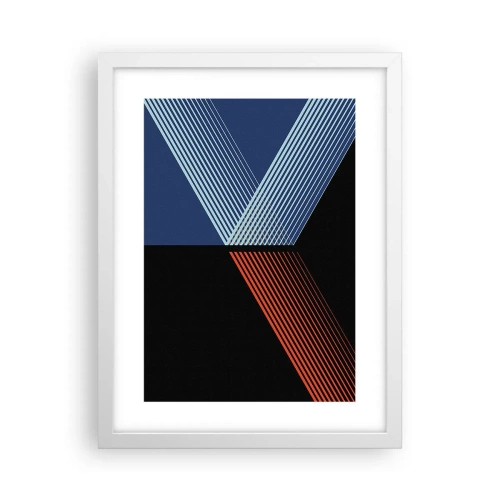 Póster en marco blanco - La rectitud - 30x40 cm