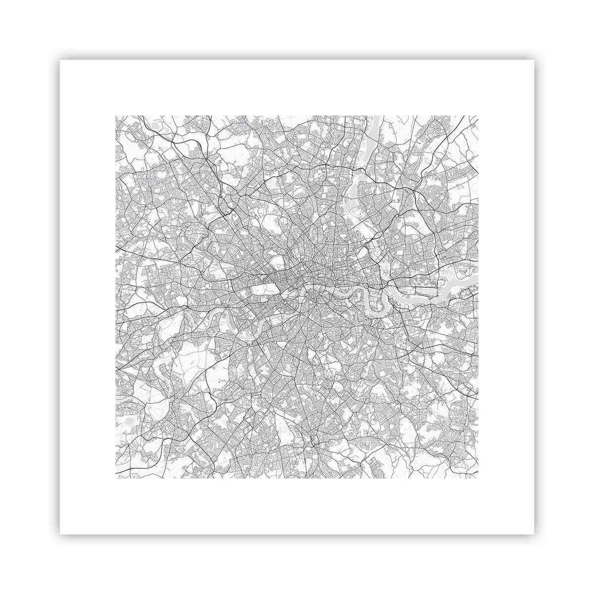 Póster - Un mapa del laberinto de Londres - 30x30 cm