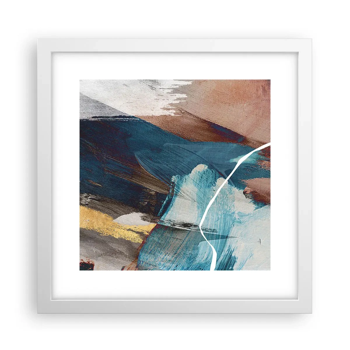 Póster en marco blanco - Con estilo y energía - 30x30 cm
