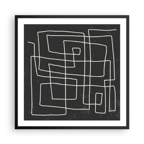 Póster en marco negro - No es tan sencillo - 60x60 cm