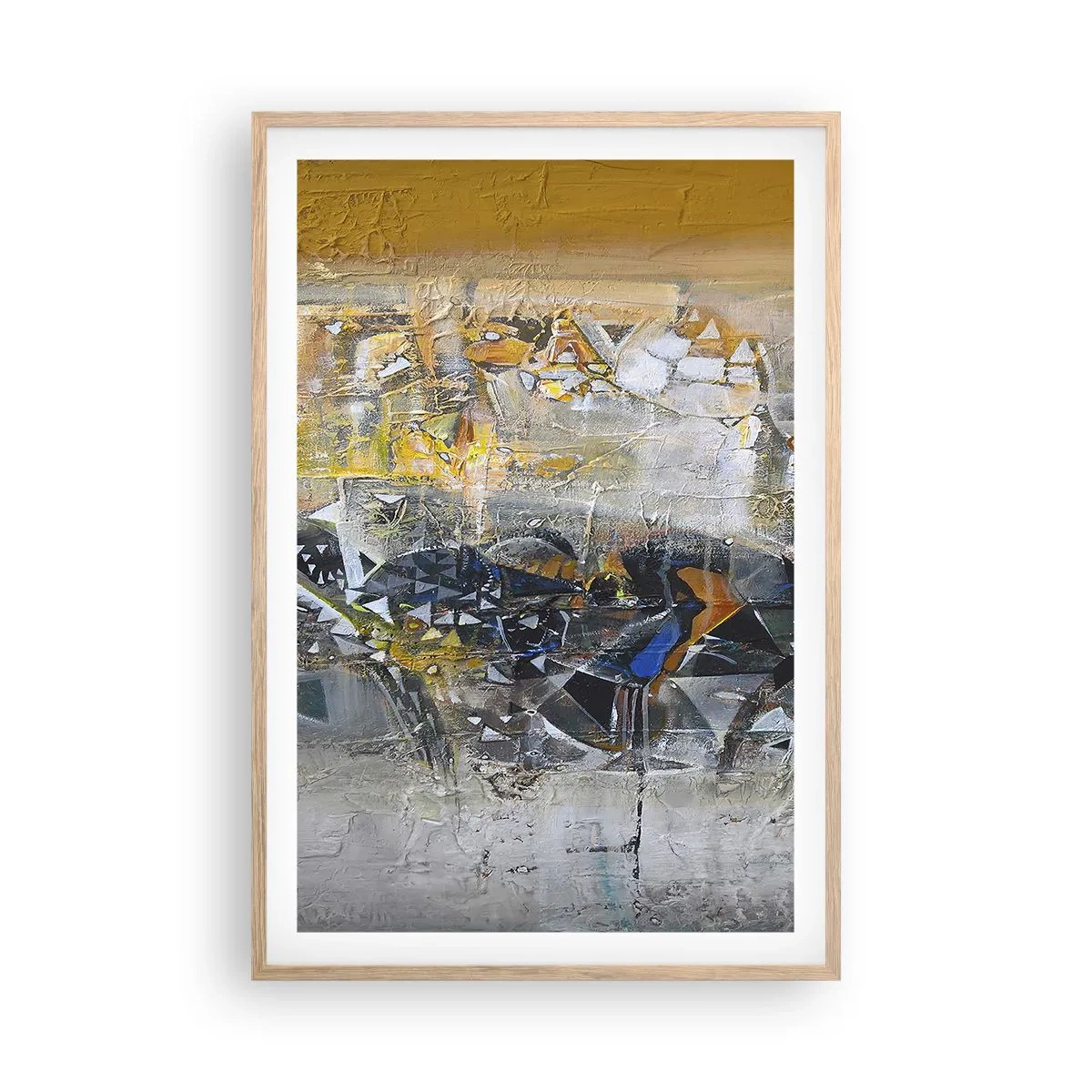 Póster en marco roble claro - Todo se pondrá en su sitio - 61x91 cm