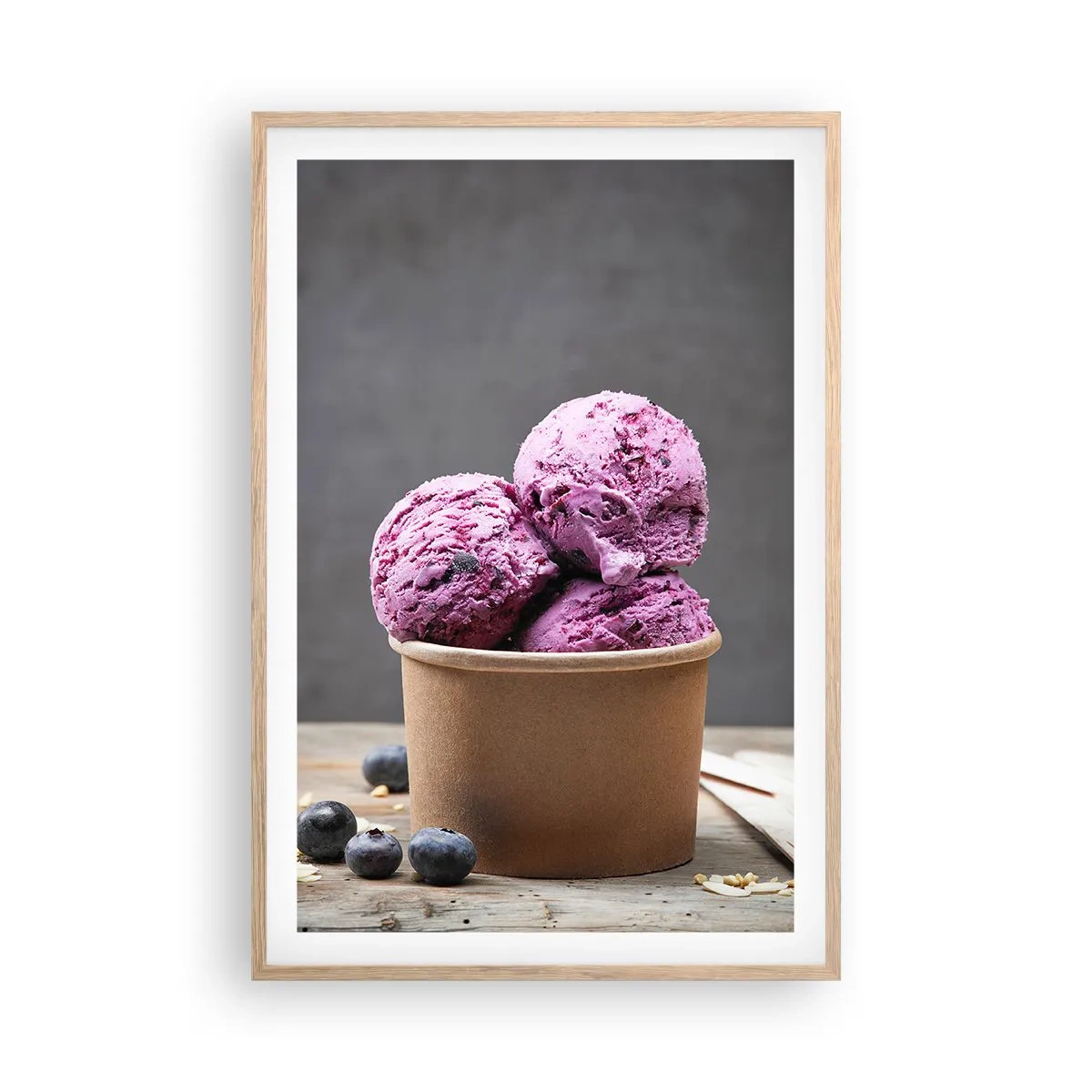 Póster en marco roble claro - Dulzura y frescor - 61x91 cm