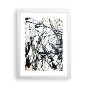 Póster en marco blanco - Abstracción expresionista - 30x40 cm