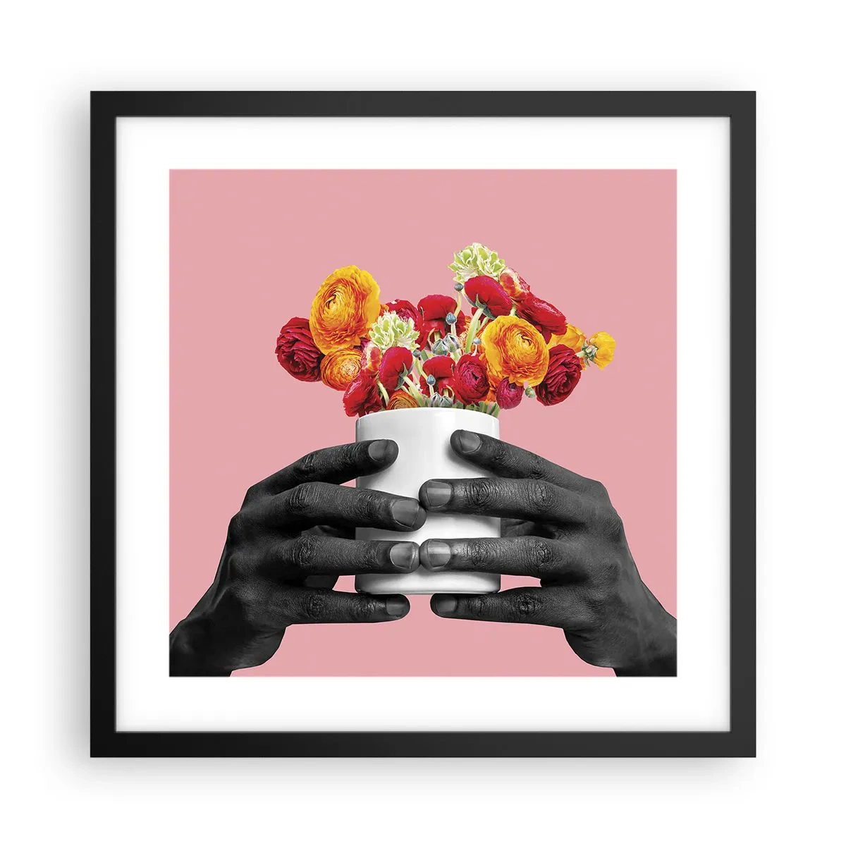 Póster en marco negro - La apoteosis de la vida - 40x40 cm