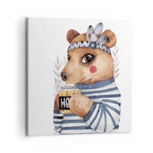 Cuadro sobre lienzo - Impresión de Imagen - Dulce oso - 50x50 cm