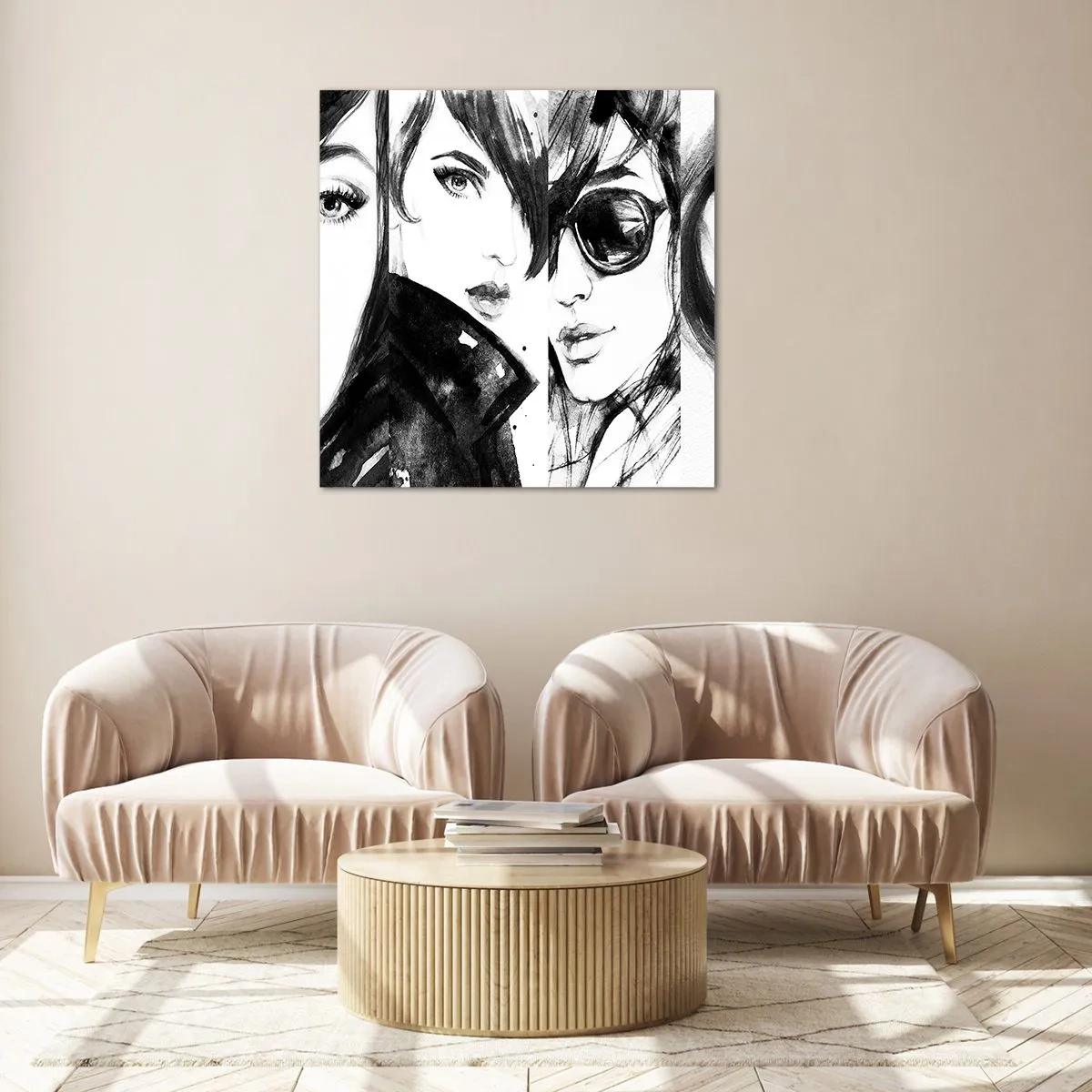 Cuadro sobre vidrio - Impresiones sobre Vidrio - La belleza multiplicada - 30x30 cm