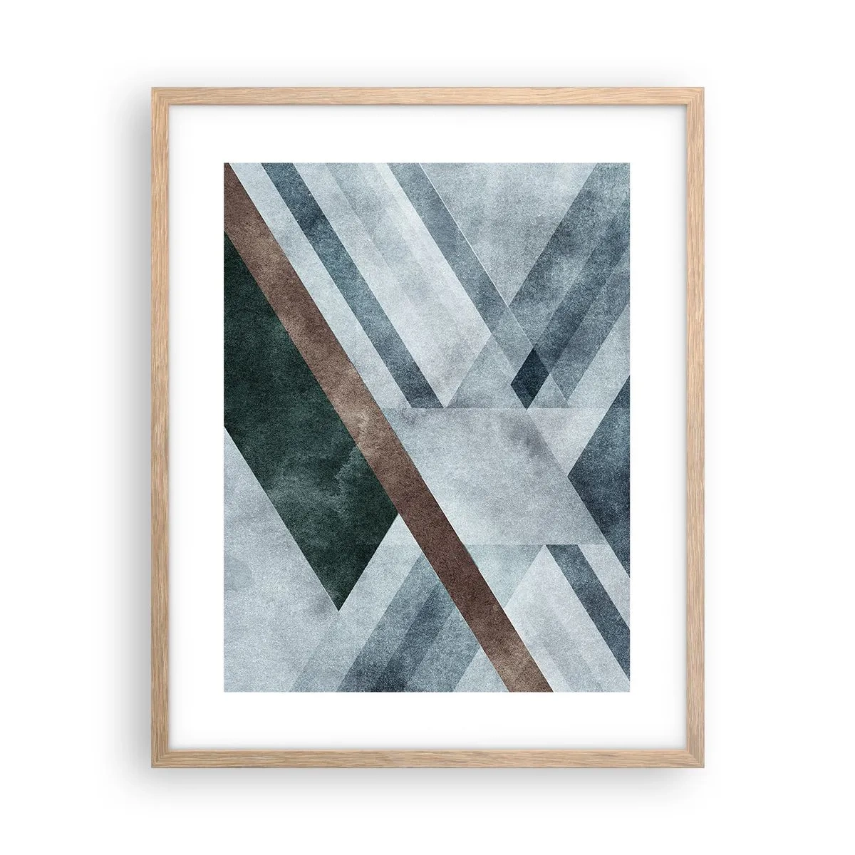 Póster en marco roble claro - Sofisticada elegancia de la geometría - 40x50 cm