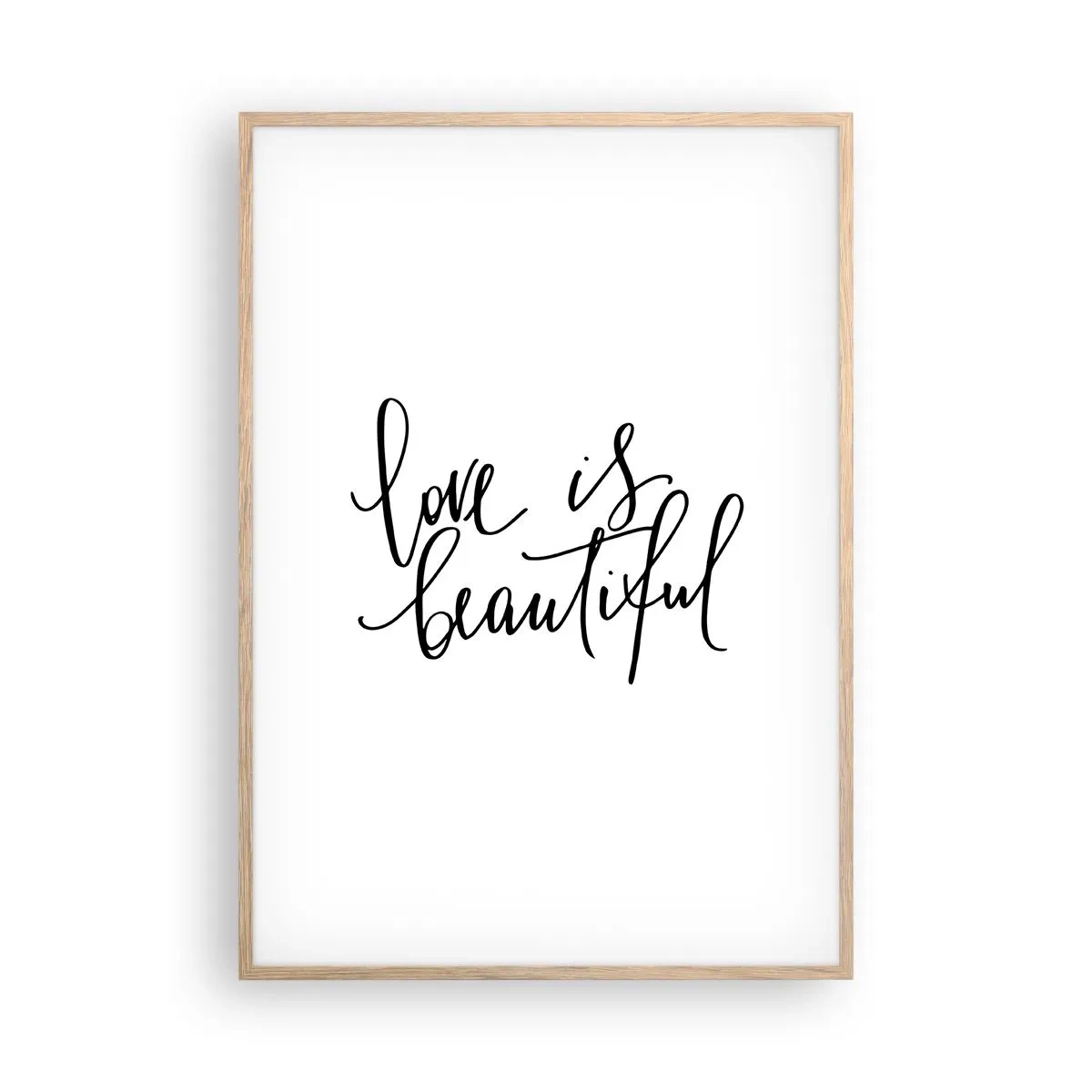 Póster en marco roble claro - Leer y repetir - 70x100 cm