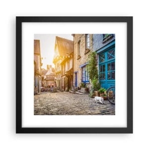 Póster en marco negro - El fantasma blanco de la ciudad - 30x30 cm