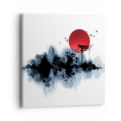Cuadro sobre lienzo - Impresión de Imagen - Visión japonesa - 30x30 cm