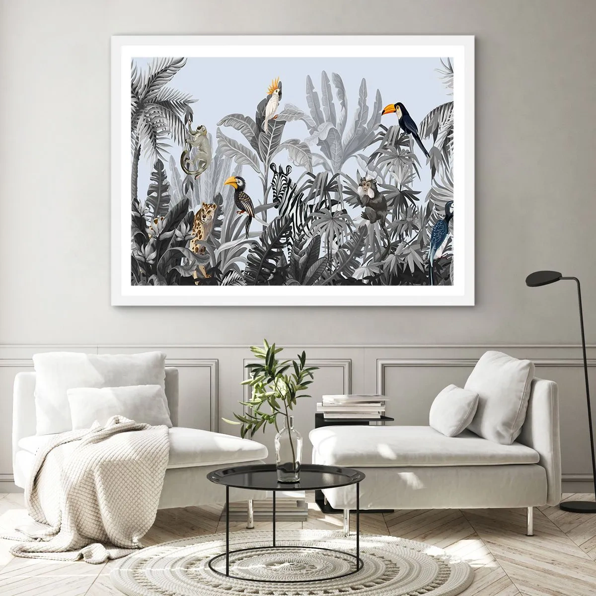 Póster en marco blanco - Un cuento de hadas africano - 100x70 cm