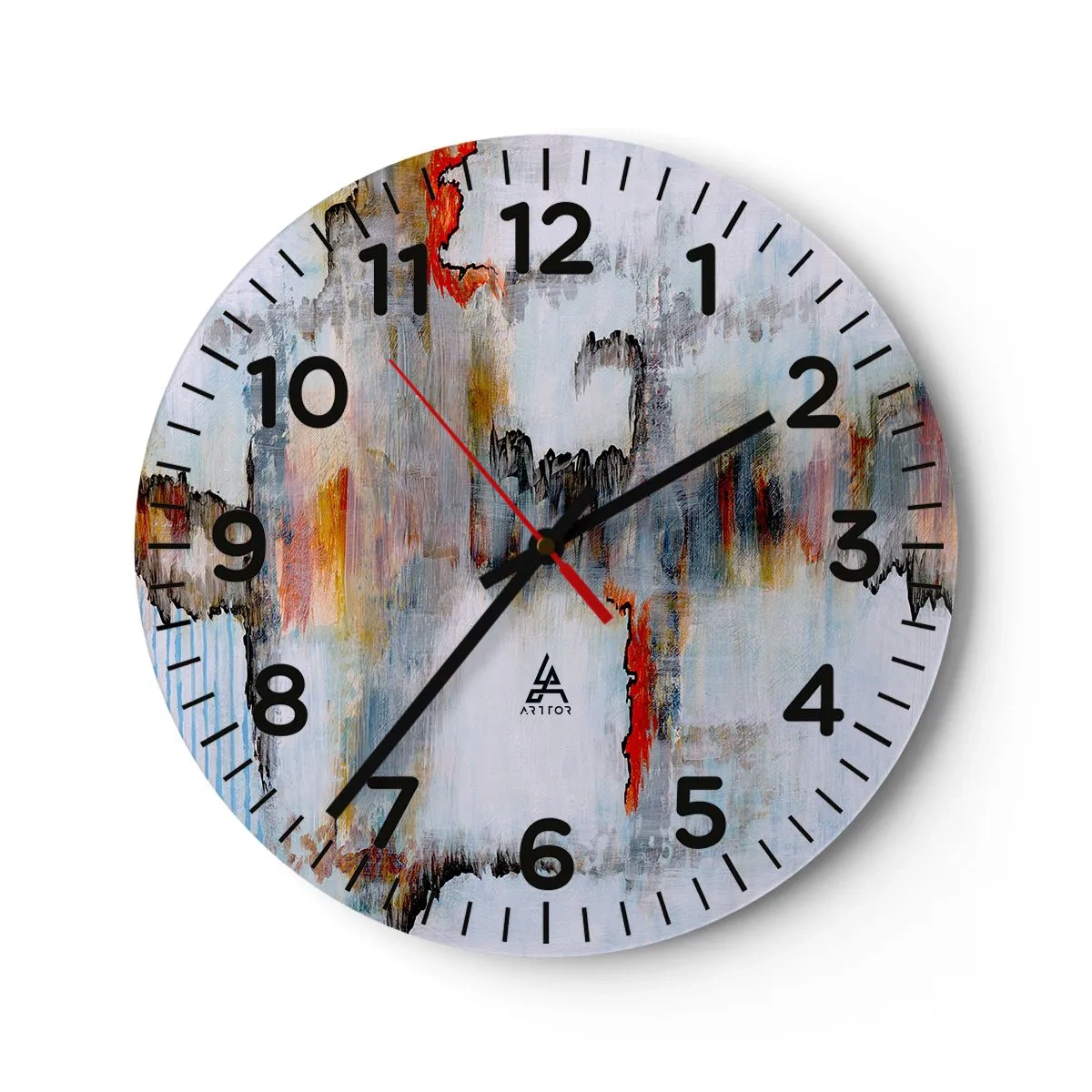 Reloj de pared - Reloj de vidrio - Abstracto sobre el agua - 40x40 cm