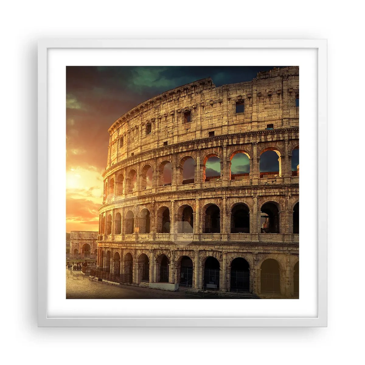 Póster en marco blanco - Una impresión colosal - 50x50 cm