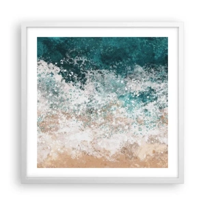 Póster en marco blanco - Historias del mar - 50x50 cm