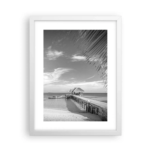 Póster en marco blanco - ¿Un recuerdo o un sueño? - 30x40 cm