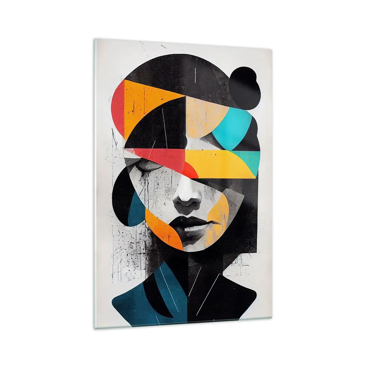 Cuadro sobre vidrio - Impresiones sobre Vidrio - Retrato interior multicolor - 70x100 cm