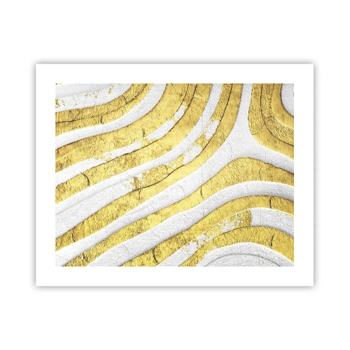 Póster - Una composición en blanco y oro - 50x40 cm