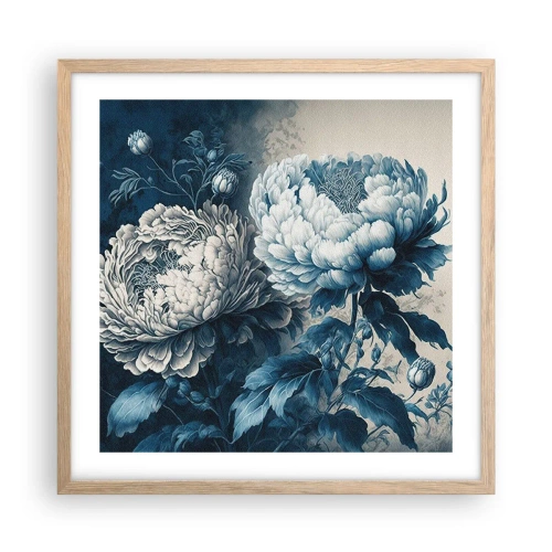 Póster en marco roble claro - Una pareja unida - 50x50 cm