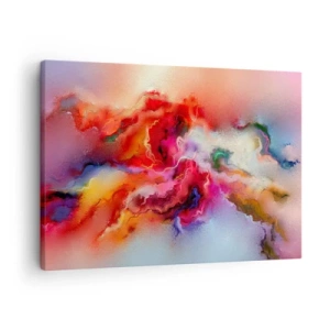 Cuadro sobre lienzo - Impresión de Imagen - Abstracción colorida con una composición dinámica. - 70x50cm - Cómo atrapar los sueños: el humo - Decoración de pared moderna para salón y dormitorio ARTTOR