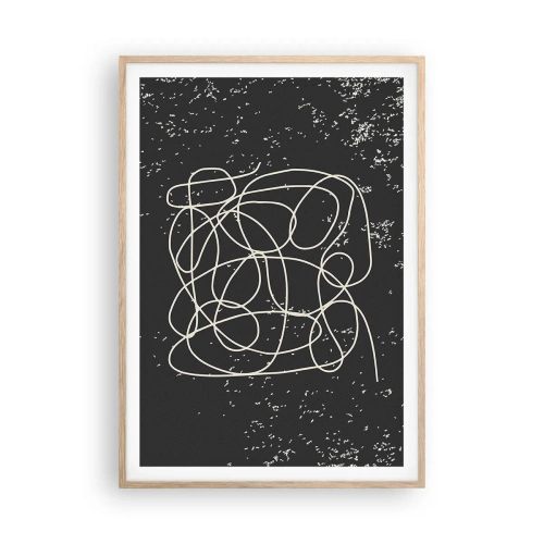 Póster en marco roble claro - Pensamientos errantes - 70x100 cm