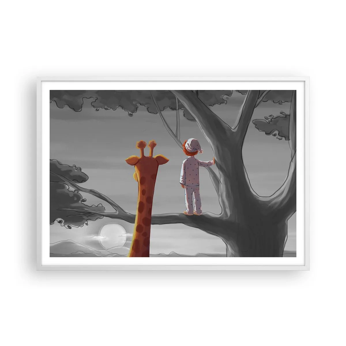 Póster en marco blanco - ¿Está sucediendo de verdad? - 100x70 cm