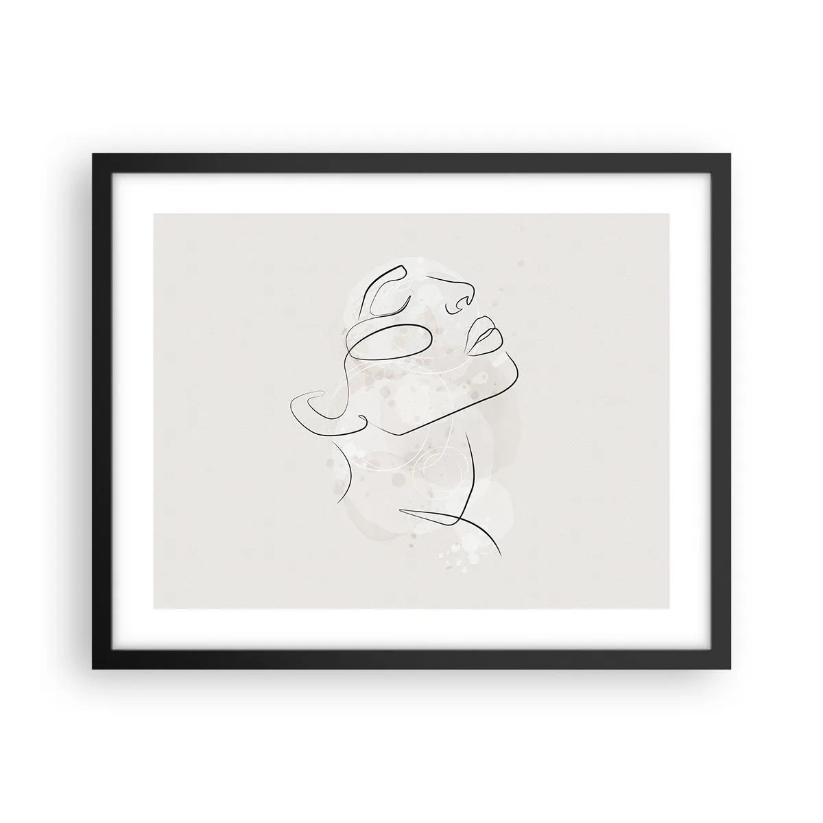 Póster en marco negro - Contorno de un sueño - 50x40 cm